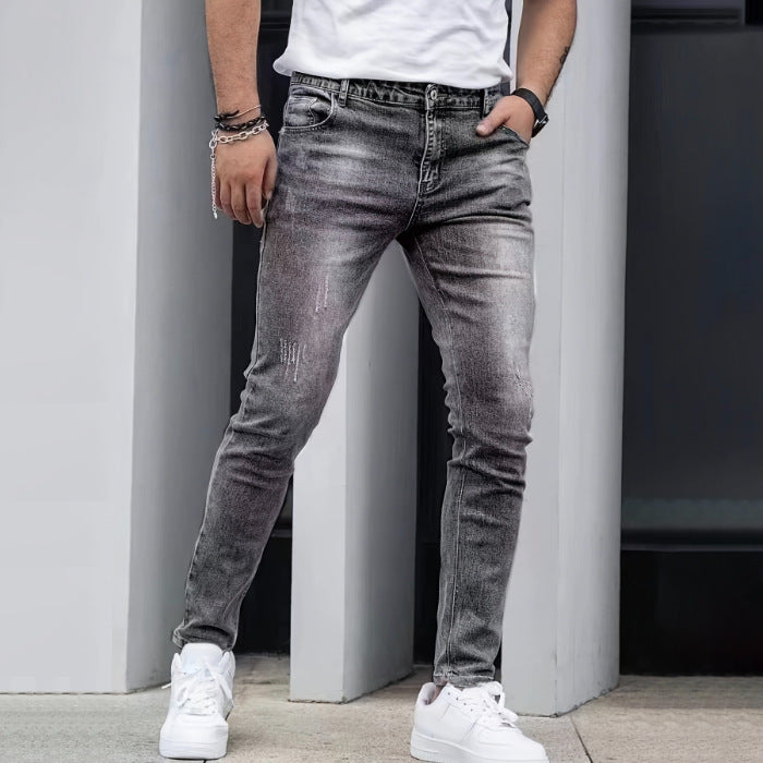 Stretch Men's Casual Solid Color Jeans
